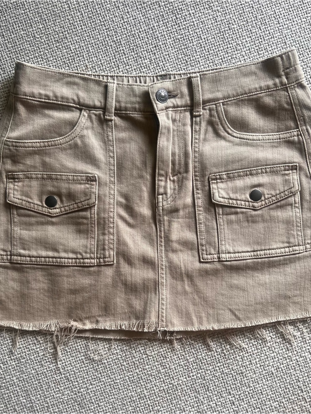 aerie Tan Utility Mini Skirt - Small - elastic back